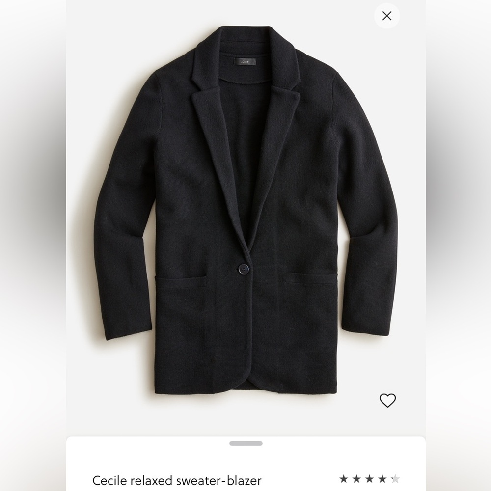 J. Crew Black Sweater Blazer